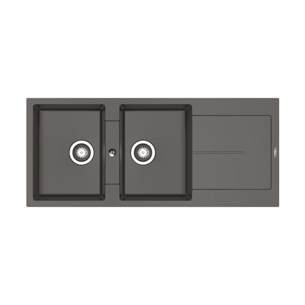 Pyramis Ithaka 116x50 Iron Grey Νεροχύτης Κουζίνας