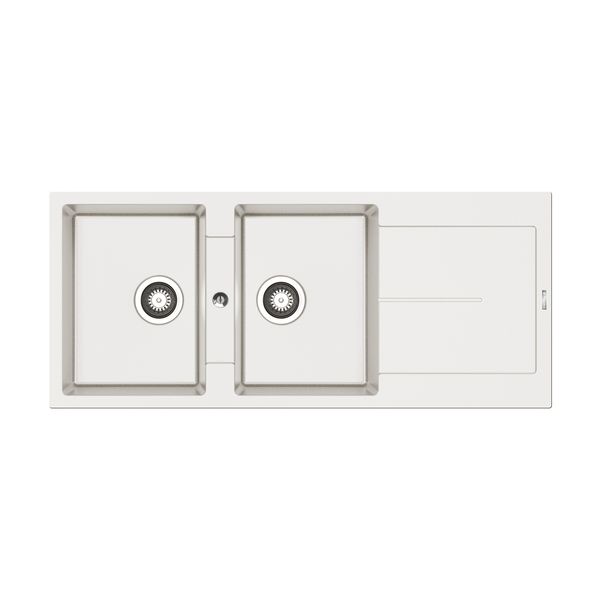 Pyramis Ithaka 116x50 Snow Νεροχύτης Κουζίνας