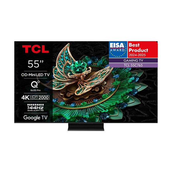 TCL QD Mini-LED 55C765 55" Τηλεόραση Google TV 4K