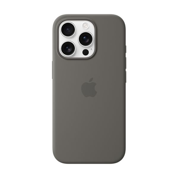 Apple iPhone 16 Pro Silicone Case with MagSafe Stone Grey Θήκη Κινητού