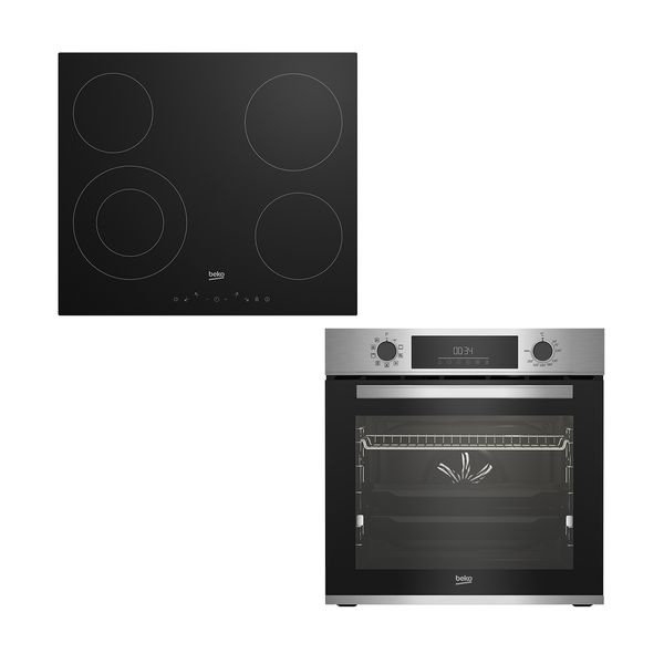 Beko HIC 64402 E & BBIM12300XDSE Inox Set Εντοιχισμού