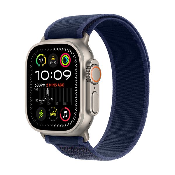 Apple Watch Ultra 2 GPS + Cellular 49mm Natural Titanium Case with Blue Trail Loop - S/M SmartWatch