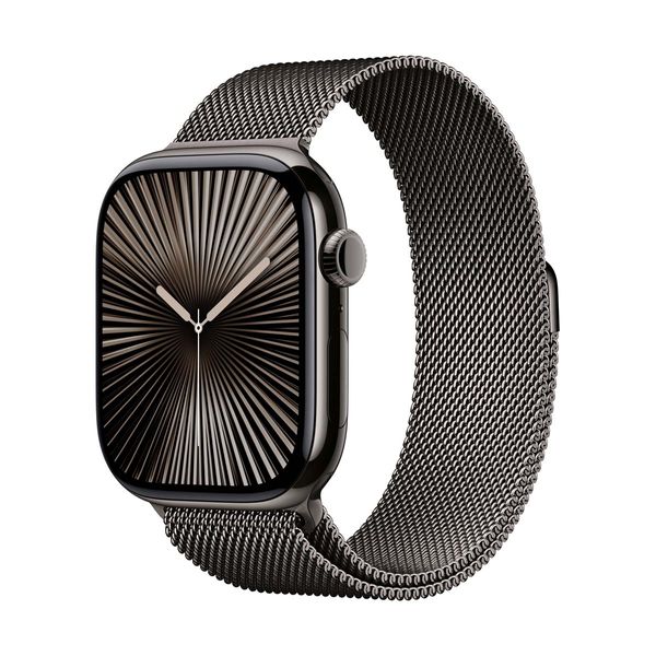 Apple Watch Series 10 GPS + Cellular 46mm Slate Titanium Case with Slate Milanese Loop - M/L SmartWatch