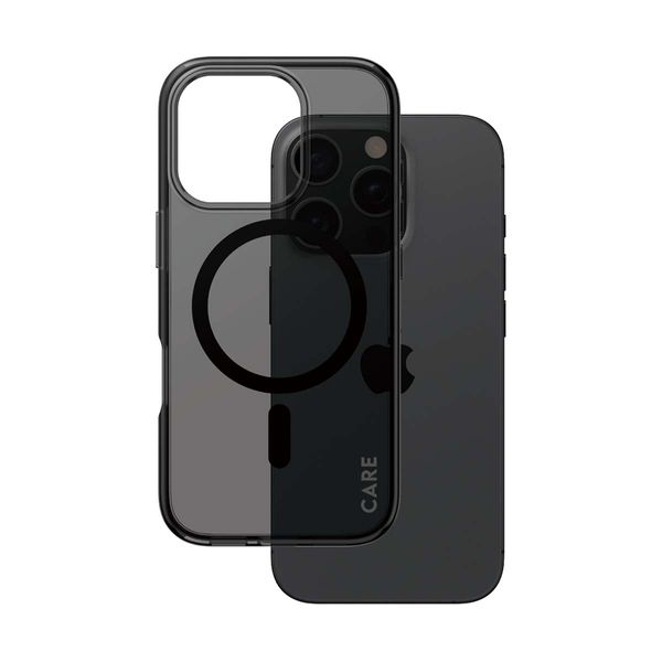 CARE by PanzerGlass iPhone 16 Pro Flagship Smokey Magsafe Black Θήκη Κινητού