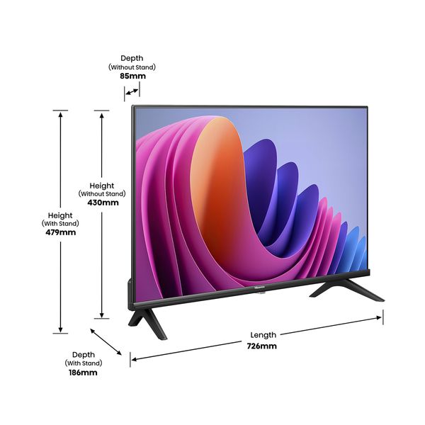 Hisense LED 32A4N 32" Τηλεόραση Smart HD Ready