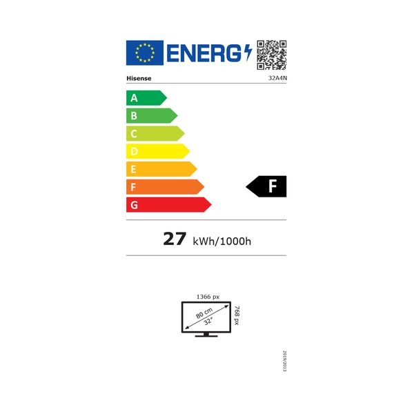 Hisense LED 32A4N 32" Τηλεόραση Smart HD Ready