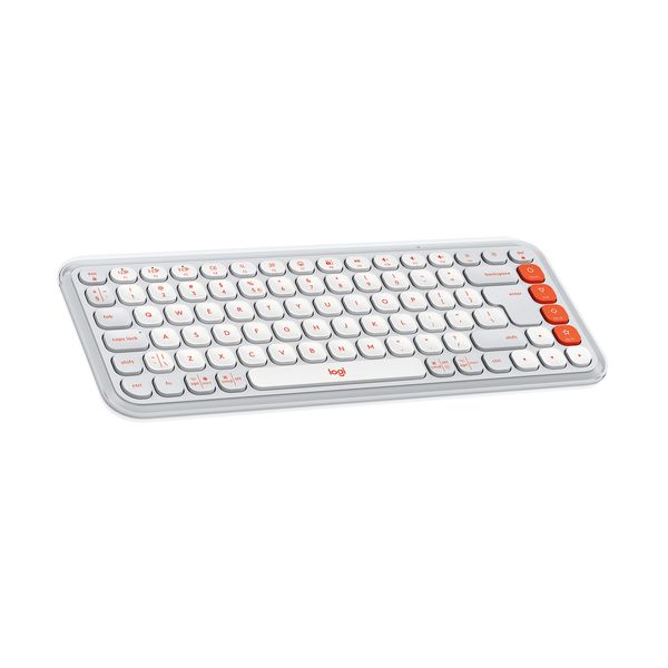 Logitech Pop Icon Keys Off White Wireless Keyboard