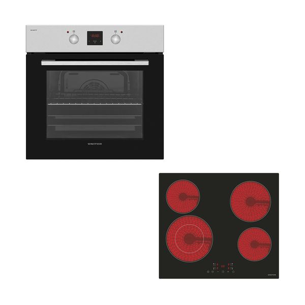 United UBO-68657TP Inox & UBH-60464 Set Εντοιχισμού