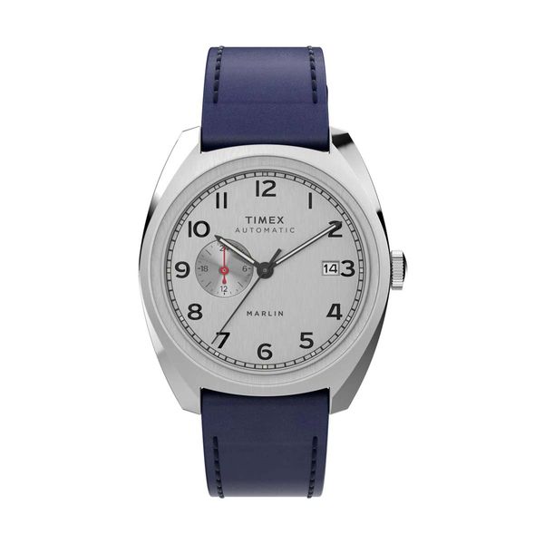 Timex Marlin Automatic Blue Leather Strap Ρολόι Χειρός