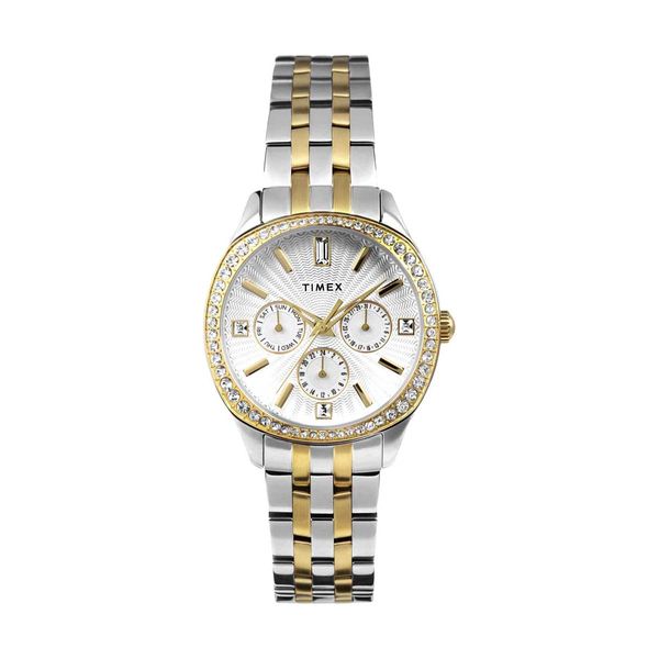 Timex Trend Ariana Crystals Two Tone Stainless Steel Bracelet Ρολόι Χειρός