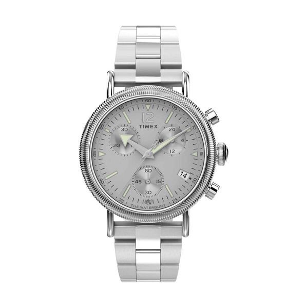 Timex Waterbury Traditional Chronograph Silver Stainless Steel Bracelet Ρολόι Χειρός