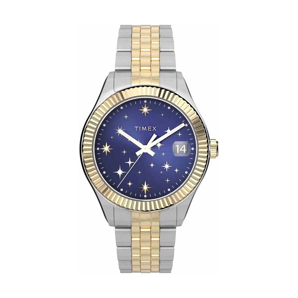 Timex Waterbury Traditional Crystals Two Tone Stainless Steel Bracelet Ρολόι Χειρός