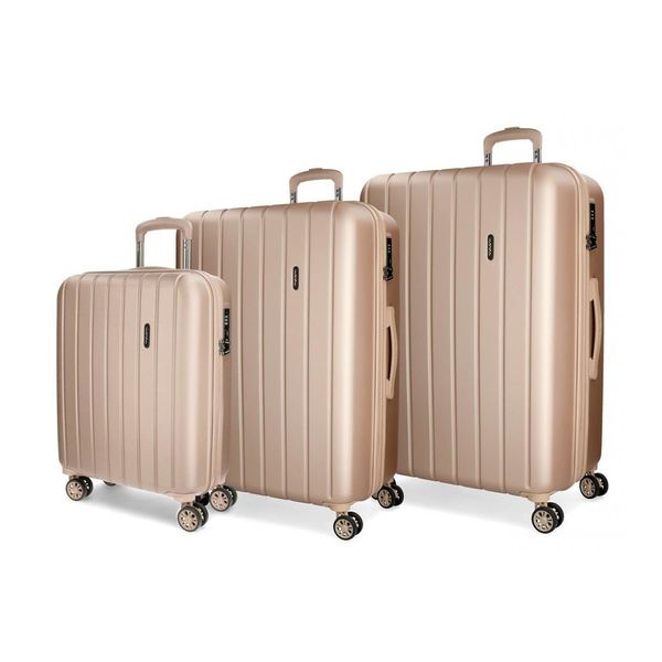 Movom Wood 75/65/55cm Champagne Βαλίτσες Ταξιδίου