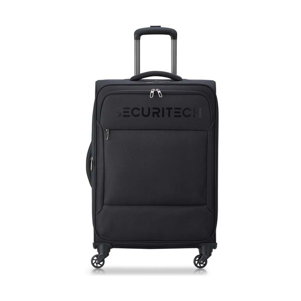Securitech by Delsey Vanguard Μεσαία 66cm Expandable Black Βαλίτσα Ταξιδίου