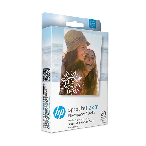 HP Zink Sprocket 2X3 Premium 20 Sheets Φωτογραφικό Χαρτί