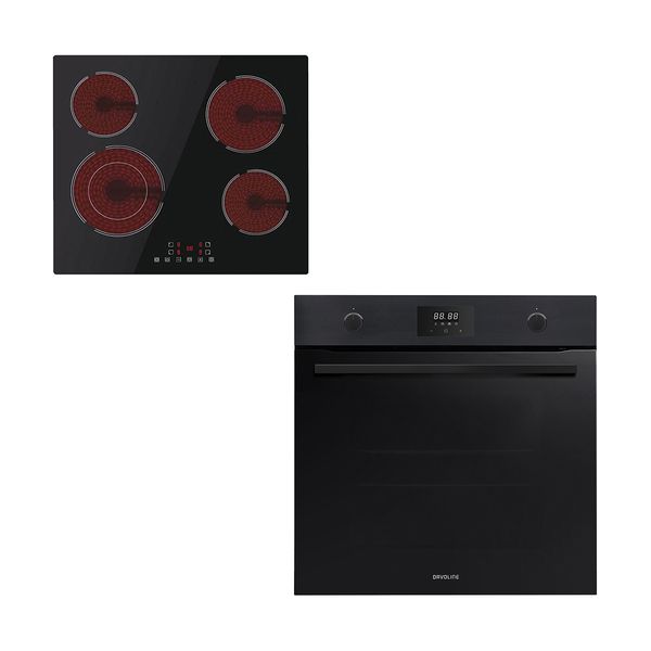 Davoline DBSA 1073 Black & OBVC605Z Set Εντοιχισμού