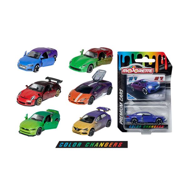 Majorette Color Changers Assortment Αυτοκινητάκια- 6 Σχέδια Παιχνίδι