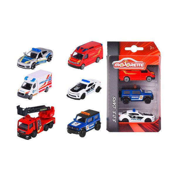 Majorette SOS Cars 3 Τεμ. - 2 Σχέδια Παιχνίδι