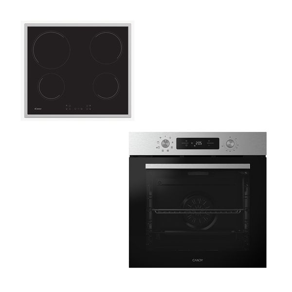Candy CA6 NP3T2HTX Inox & CH64FC Set Εντοιχισμού