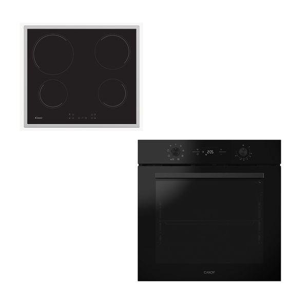Candy CA6 NP3T2HTB Black & CH64FC Set Εντοιχισμού