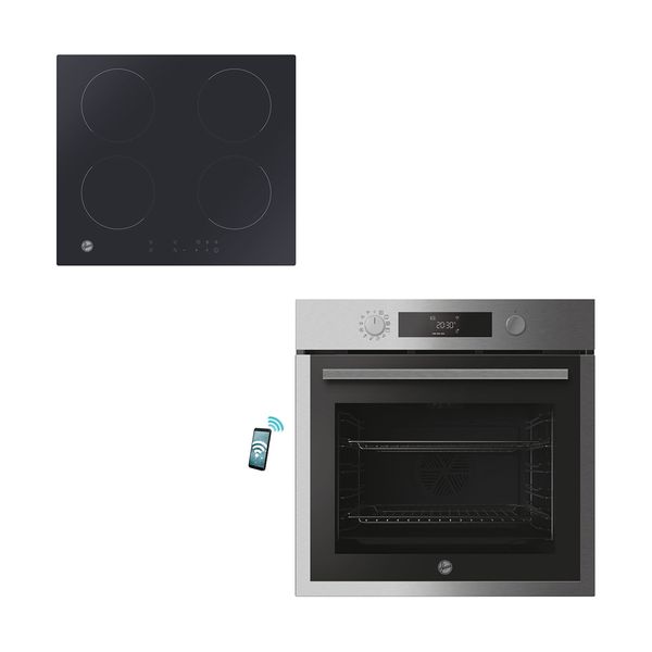 Hoover UP5B3YTX Inox & HI642CTT/1 Set Εντοιχισμού