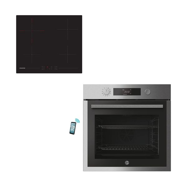 Hoover UP5B3YTX Inox & HH64DCT Set Εντοιχισμού