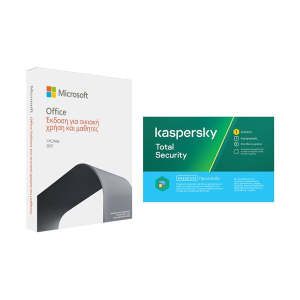 Microsoft Office 2021 Home & Student 1 PC/Mac & Kaspersky Total Security 1 Device, 2 Years