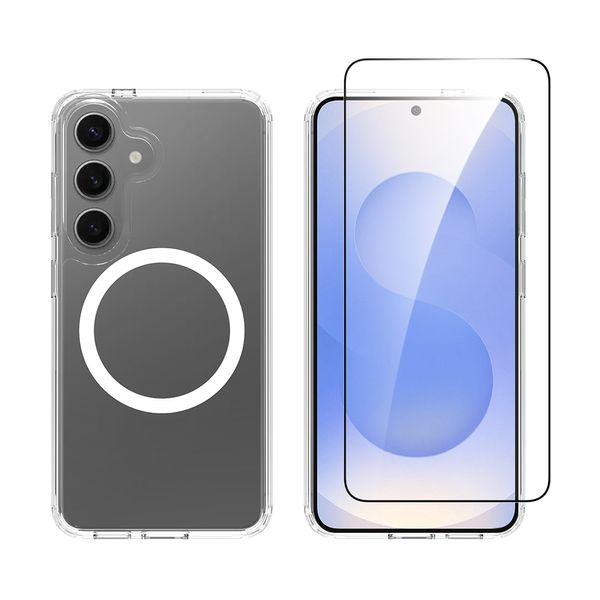 Redshield Samsung Galaxy S25 Magnetic Acrylic Case & Full Face Tempered Glass Set Θήκη Κινητού & Προστατευτικό Οθόνης