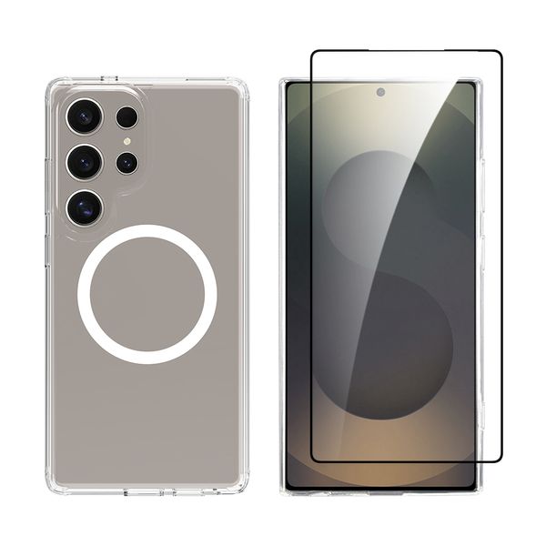 Redshield Samsung Galaxy S25 Ultra Magnetic Acrylic Case & Full Face Tempered Glass Set Θήκη Κινητού & Προστατευτικό Οθόνης