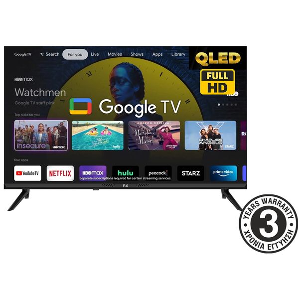 F&U QLED FLG32141QL 32" Τηλεόραση Google TV Full HD