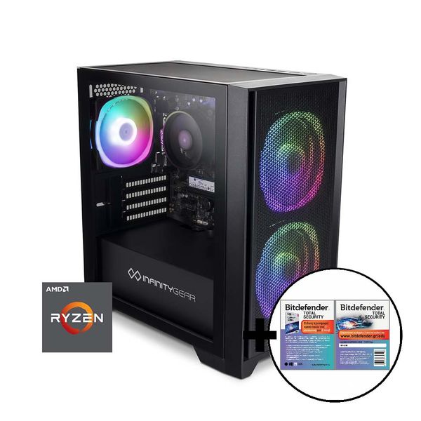 Infinity Gear Core R5 Max Rev.7 &amp Bitdefender Total Security Desktop PC