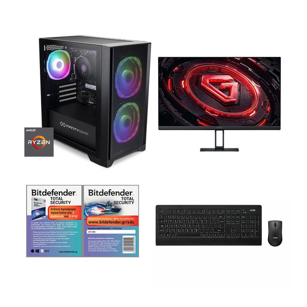 Infinity Gear Core R5 Max Rev.7 &amp G24i 180hz 1ms FreeSync &amp Desktop Wireless Black 2 &amp Bitdefender Total Security Deskt