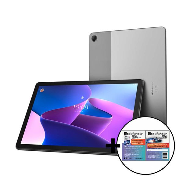 Lenovo Tab M10 3rd Gen 4/64GB LTE &amp Folio Case Gray &amp Bitdefender Total Security Tablet