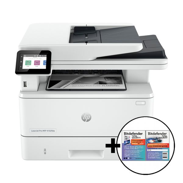 HP LaserJet Pro MFP 4102fdw &amp Bitdefender Total Security Πολυμηχάνημα