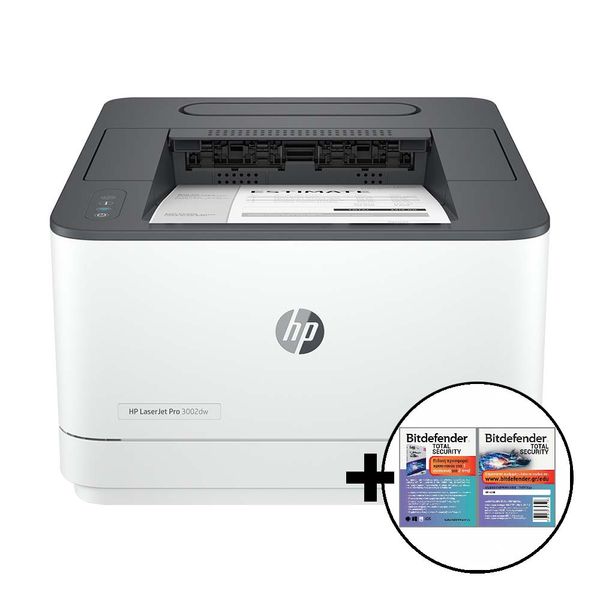 HP LaserJet Pro 3002dw &amp Bitdefender Total Security Εκτυπωτής Laser