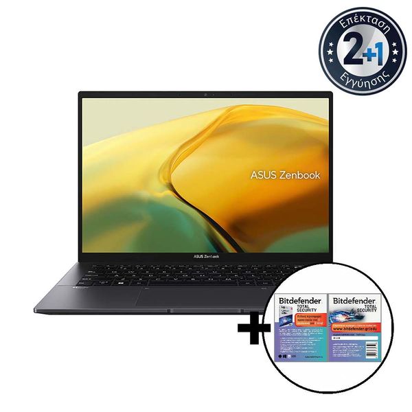 Asus Zenbook 14 UM3402YAR-KP521W R5-7530U/16GB/1TB &amp Bitdefender Total Security Laptop