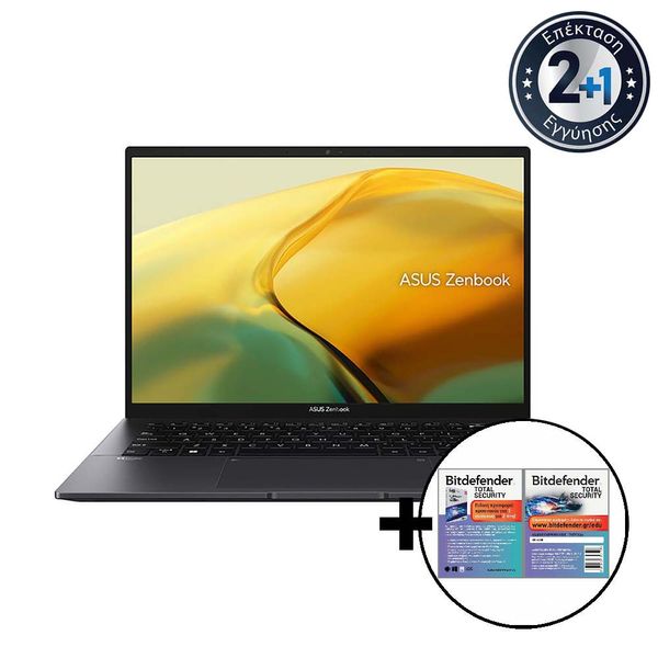 Asus Zenbook 14 UM3402YA-KP399W R7-7730U/16GB/512GB &amp Bitdefender Total Security Laptop