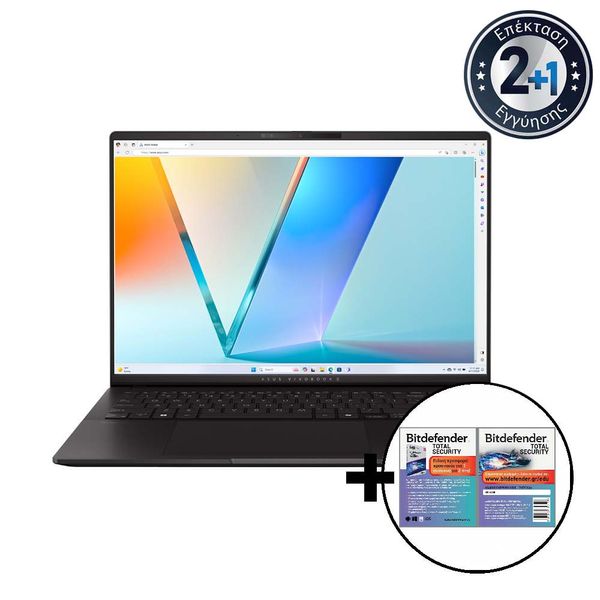 Asus Vivobook S 16 OLED M5606WA-OLED-MX036W Ryzen AI 9 365/24GB/1TB &amp Bitdefender Total Security Laptop