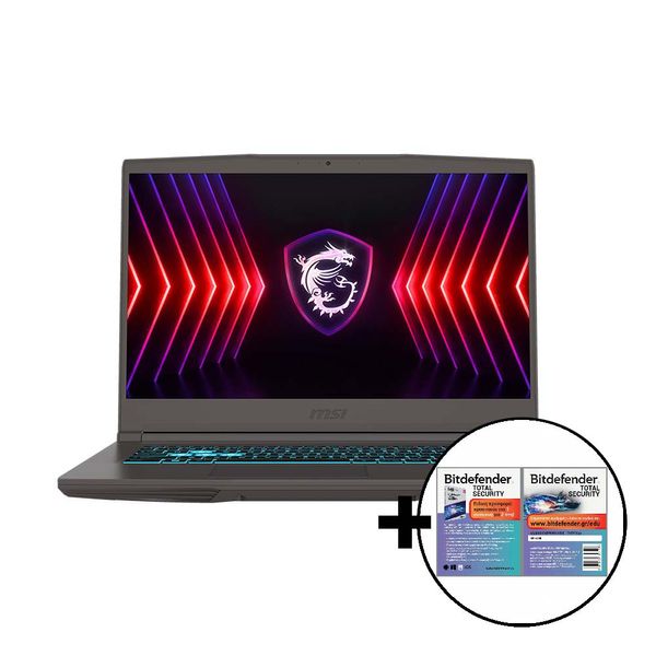 MSI Thin A15 R7-7735HS/16GB/512GB RTX4060 8GB &amp Bitdefender Total Security Laptop