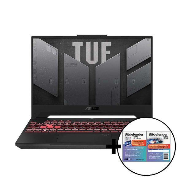 Asus TUF Gaming A15 FA507UV-LP015W Ryzen 9-8945H ΑΙ/16GB/1TB RTX 4060 8GB &amp Bitdefender Total Security Laptop