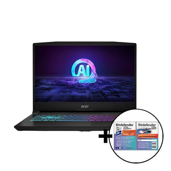 MSI Katana A15 AI R9-8945HS/16GB/512GB/RTX 4070 8GB &amp Bitdefender Total Security Laptop