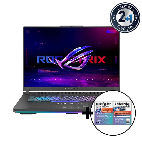 Asus Rog Strix G16 G614JI-N3093W i7-13650/16GB/1TB RTX 4070 8GB &amp Bitdefender Total Security Laptop