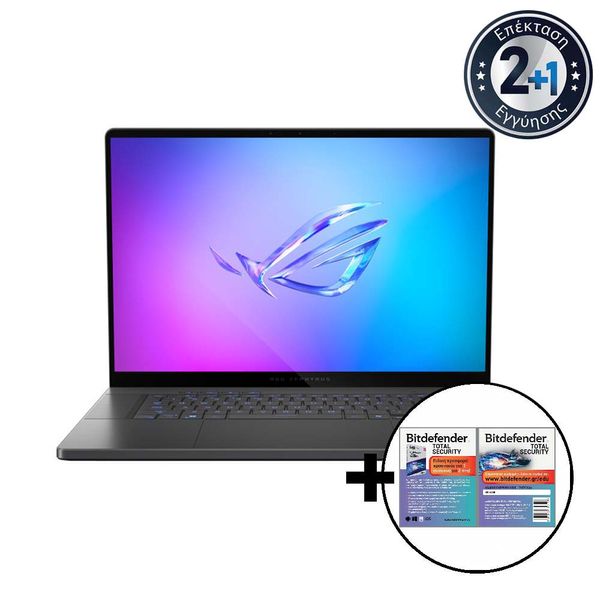 Asus ROG Zephyrus G16 GA605WI-QR037W Ryzen AI 9 HX 370/32GB/1TB RTX 4070 8GB &amp Bitdefender Total Security Laptop