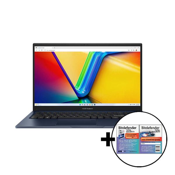 Asus Vivobook 15 X1504VA-BQ312W i3-1315U/8GB/256GB &amp Bitdefender Total Security Laptop