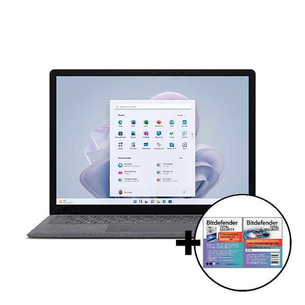 Microsoft Surface Laptop 5 i5-1235U/8GB/256GB Platinum &amp Bitdefender Total Security