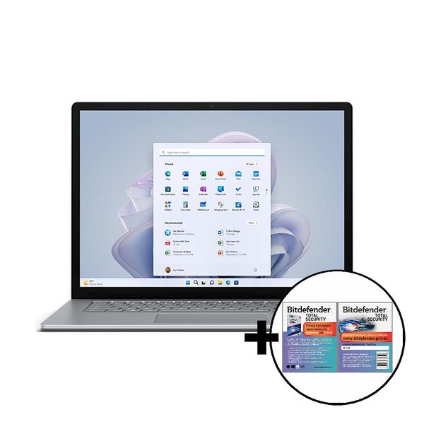 Microsoft Surface Laptop 5 Platinum i7-1255U/8GB/256GB Platinum &amp Bitdefender Total Security