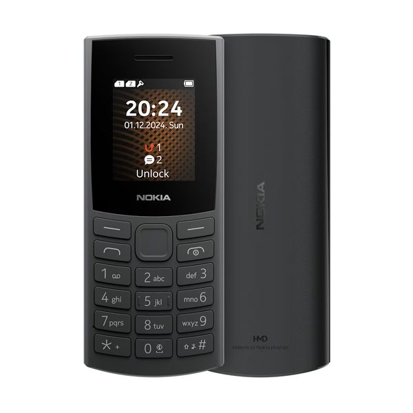 Nokia 105 4G (2024) Charcoal Κινητό Τηλέφωνο