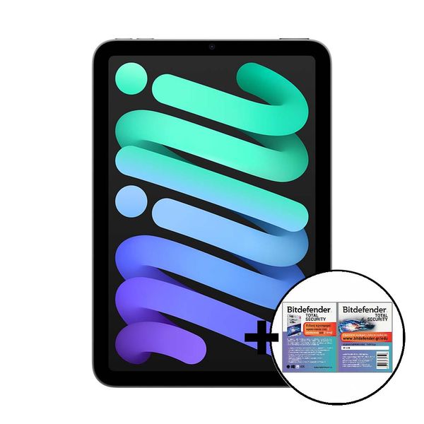 Apple iPad Mini 2024 Cellular 128GB Space Grey &amp Bitdefender Total Security Tablet