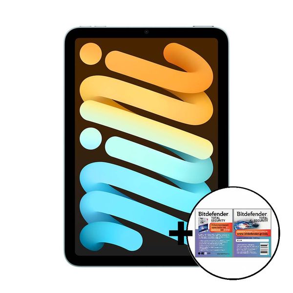 Apple iPad Mini 2024 Cellular 128GB Blue &amp Bitdefender Total Security Tablet