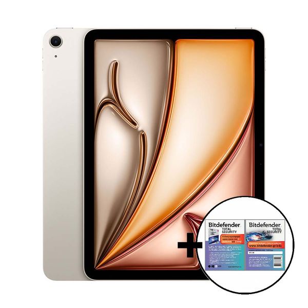 Apple iPad Air 11&quot M2 1TB Wi-Fi Silver &amp Bitdefender Total Security Tablet